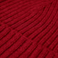 Milano (red) - Italian 100% cashmere ribbed beanie (unisex)