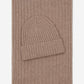 Napoli (brown) - Italian 100% cashmere ribbed scarf (unisex)