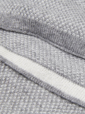 Riccardo (grey & white) - Italian 100% cashmere scarf with pattern