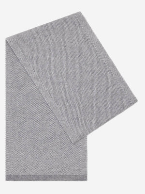 Riccardo (grey & white) - Italian 100% cashmere scarf with pattern