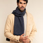 Riccardo (blue & brown) - Italian cashmere scarf with pattern
