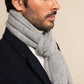 Riccardo (grey & white) - Italian 100% cashmere scarf with pattern