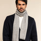 Riccardo (grey & white) - Italian 100% cashmere scarf with pattern