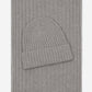 Napoli (light grey) - Italian 100% cashmere ribbed scarf (unisex)