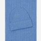 Napoli (light blue) - Italian 100% cashmere ribbed scarf (unisex)