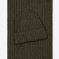 Napoli (dark green) - Italian 100% cashmere ribbed scarf (unisex)