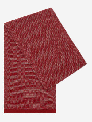 Riccardo (red & grey) - Italian 100% cashmere scarf with pattern