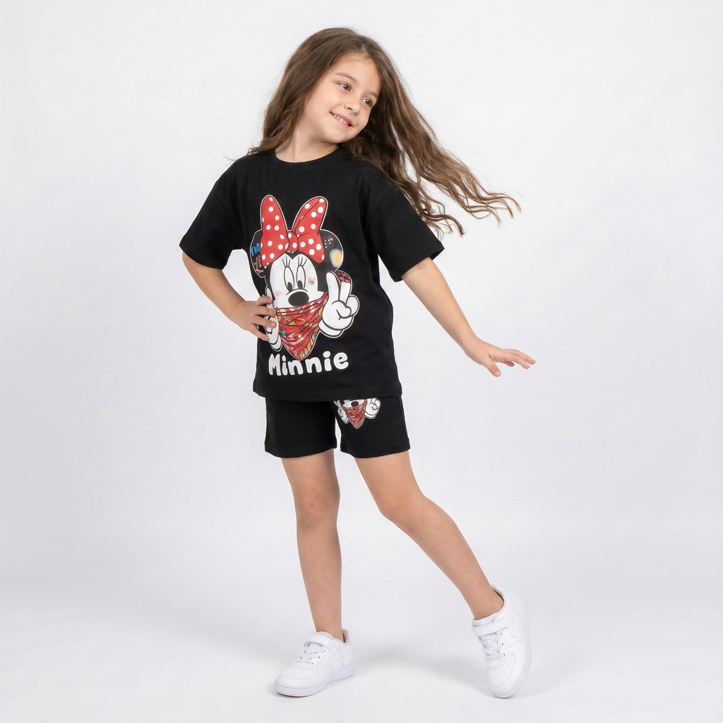 Downtown Mouse Girls Short Set-0