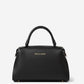 Cecilia (black) - Italian calf leather women’s handbag (with shoulder strap)