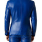Charlie Blue Leather Blazer – Stylish Leather Blazer for Men