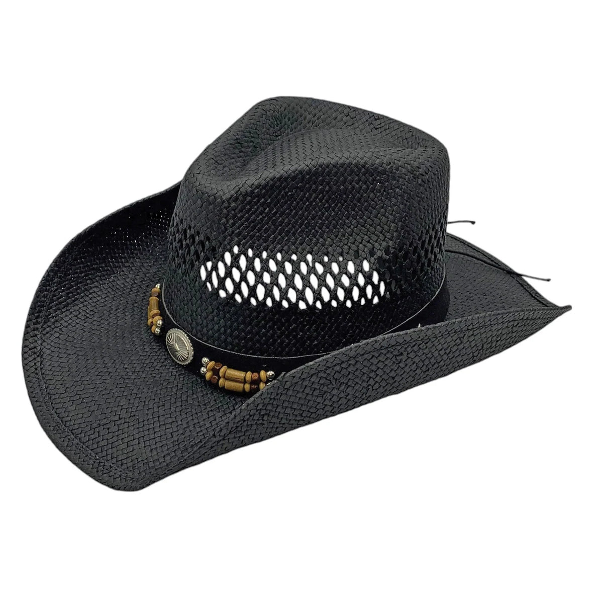 Peter Grimm Chase straw cowboy hat by HatCountry, featuring a classic woven design and curved brim