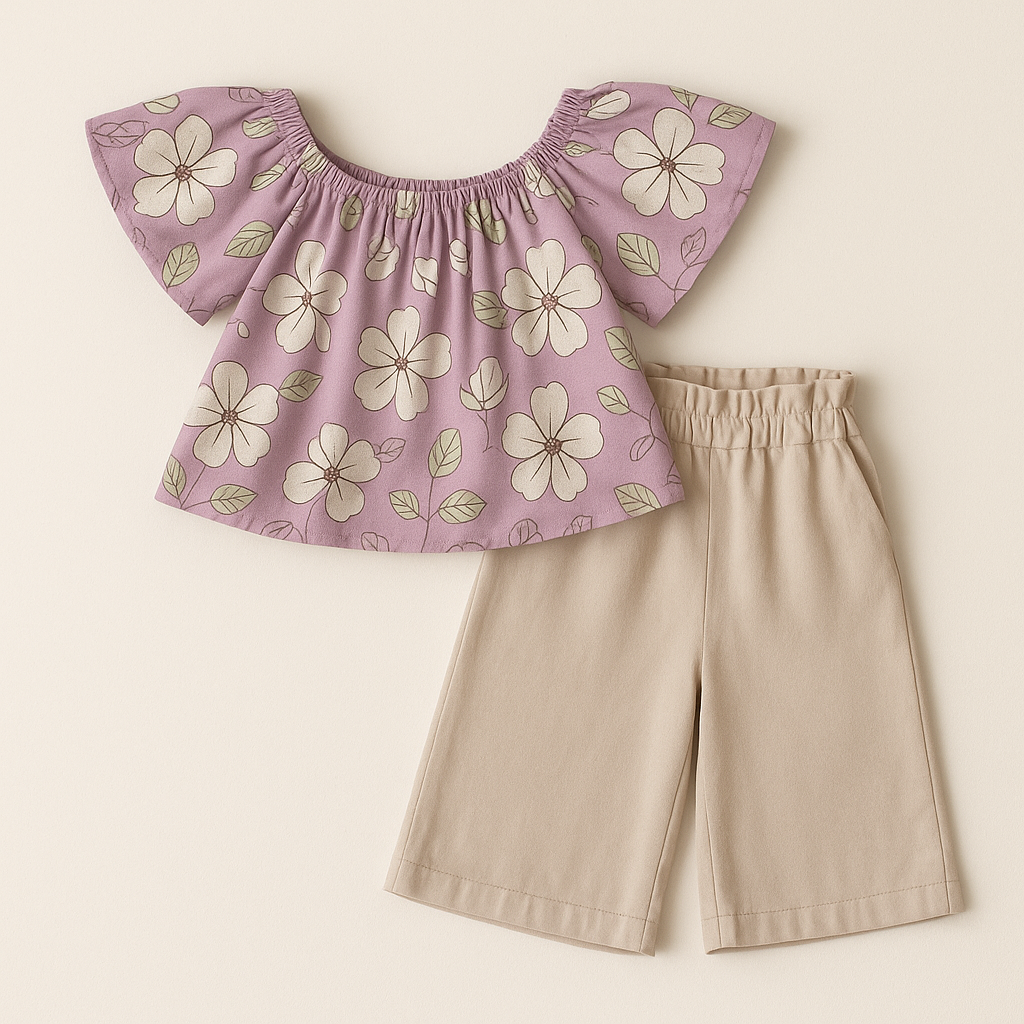 Floral Whispers Girls Casual Set-1