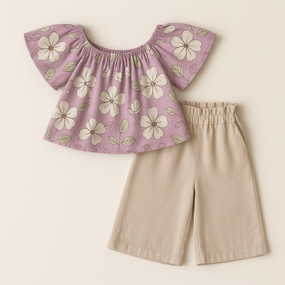 Floral Whispers Girls Casual Set-1