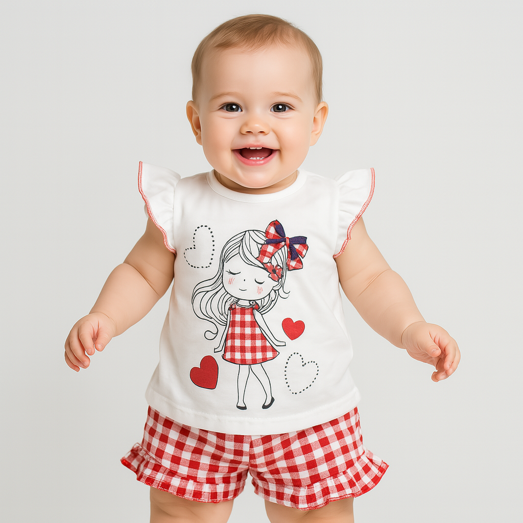 Little Square Girls Casual Set-0