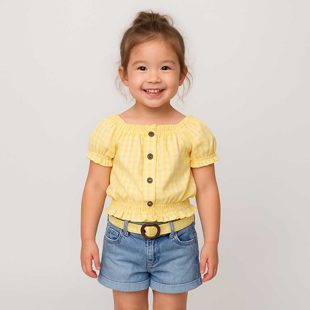 Picnic Chic Girls Denim Set-0