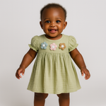 Summer Bloom Girls Cotton Dress - Farnelli