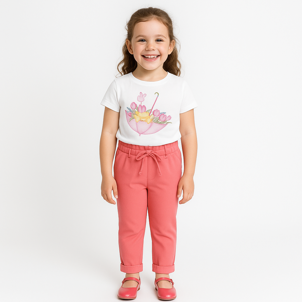 Tulip Umbrella Cotton Girls' Outfit-0