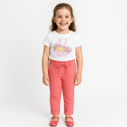 Tulip Umbrella Cotton Girls' Outfit-0