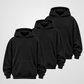 Three Black Drop Shoulder Hoodies