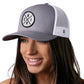 Chicago Trucker Hat  |  White Patch CHI X Snapback