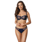 Sheer Mesh Thong Panty Coco Navy Blue-2
