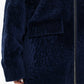 Genuine Shearling Silver Fox Trim Jacket