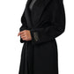 Cambridge Comfort Wraparound Wool Cashmere Coat in Black