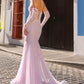 Nox Anabel D1263 Long Strapless Sequin Mermaid Dress Removable Gloves