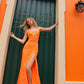 Nox Anabel D1355 Long Fitted Sequin Gown V-Neck Sweep Train