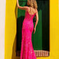 Nox Anabel D1465 Long Fitted Scoop Neck Sequin Gown