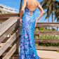 Nox Anabel D1574 Radiant Full Sequin Long Dress With Semi Train