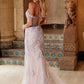 Nox Anabel D1578 Sequin Embroidery Plunged Neckline Mermaid Dress