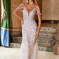Nox Anabel D1578 Sequin Embroidery Plunged Neckline Mermaid Dress