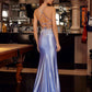Nox Anabel D1760 Plunging V-Neckline Sequined Applique Prom Gown