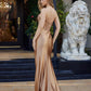 Nox Anabel D1765 Strapless V-Neckline Side Split Prom Gown