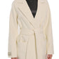Estelle Classic Cashmere Wool Blend Overcoat in Ivory