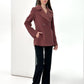 Lyndale Cashmere Wool Blend Coat in Sangria