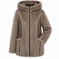Reversible Faux Fur Suede Hooded Jacket