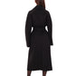 Leroy Classic Wraparound Wool Blend Overcoat in Black