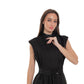 Eileen Cashmere Blend Longline Vest in Black