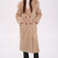 Genuine Lama Fur Virgin Wool Coat