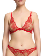 Dita Von Teese Lavinia Flame Plunge Bra Red-0