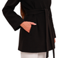 Opera Cashmere Blend Overcoat in Black