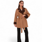 Sandro Cashmere Blend Overcoat in Camel