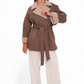 Sandro Cashmere Blend Overcoat in Latte