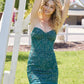 Nox Anabel D980 Embroidered Sweetheart Short Dress