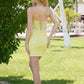 CLEARANCE - Nox Anabel D980 Embroidered Sweetheart Short Dress (Size 6)