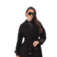 Madeline Cashmere Wool Blend Overcoat in Black