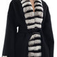 Genuine French Orylag Fur Italian Cashmere Wool Coat