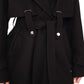 Karina Midi Cashmere Wool Blend Coat In Black